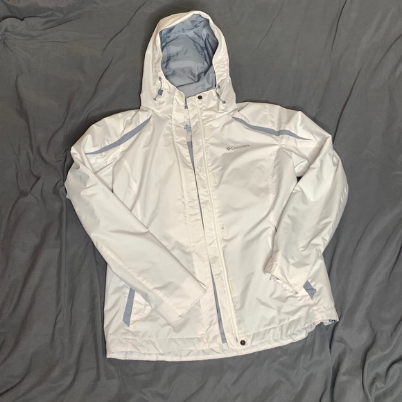 Columbia Jackets & Blazers - Columbia White and Gray Windbreaker Jacket Medium